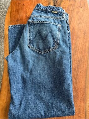 MOTHER denim the ditched zip flood
